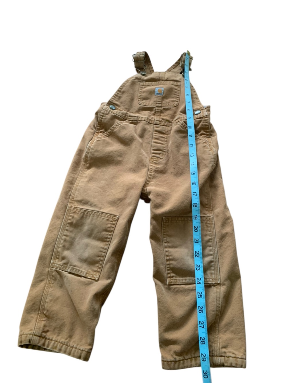 Vintage Carhartt Duck Double Knee Lined Bib Overalls – Toddler Size 3T - Picture 4 of 9